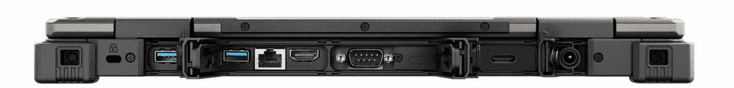 back side view of B360 type C ports