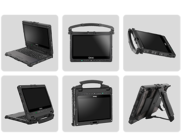 graphic showing versatility of K120 in many different positions and accessory configurations